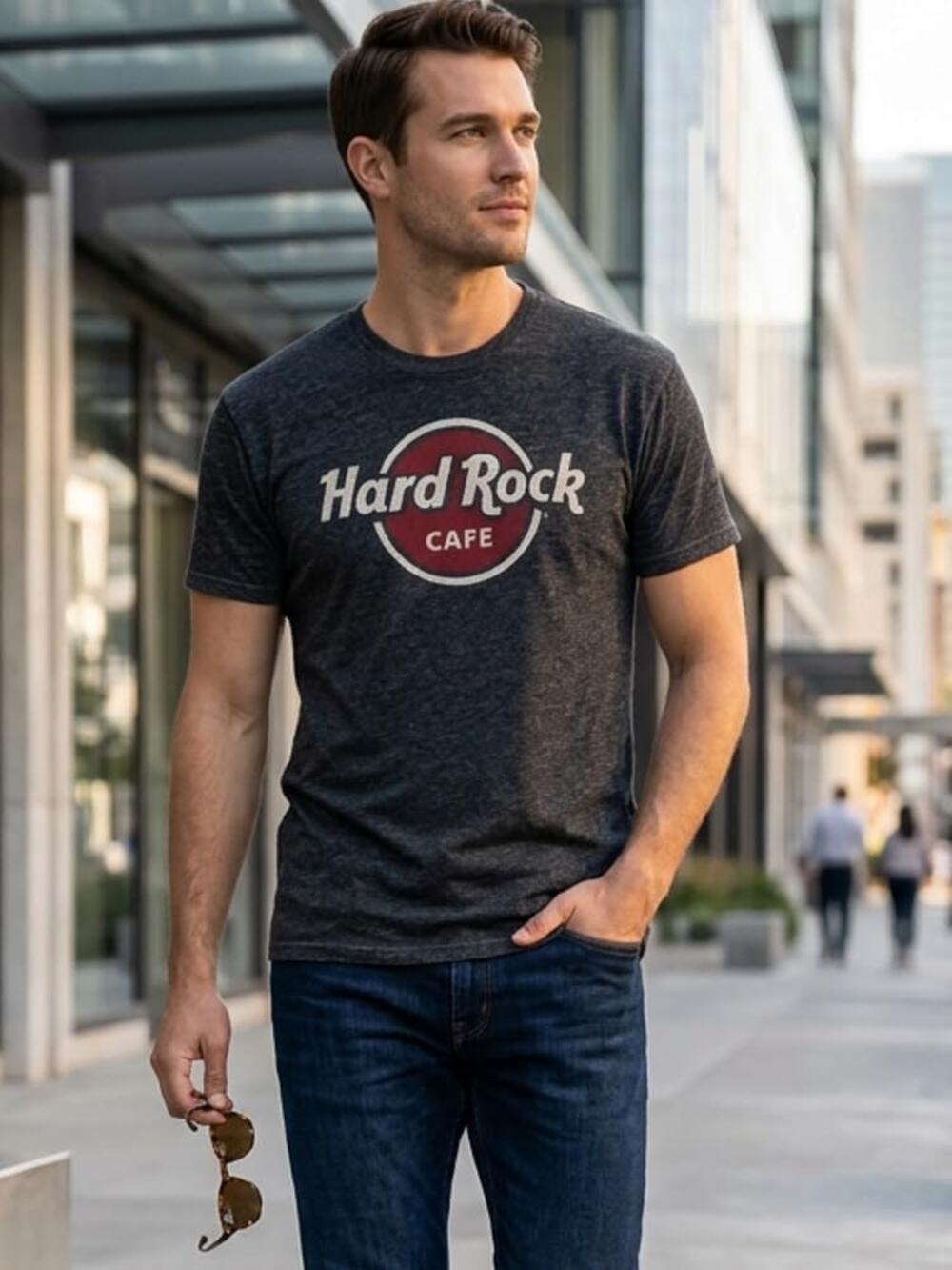 Hard Rock Cafe Burnout Ushuaia Dark Grey T-Shirt